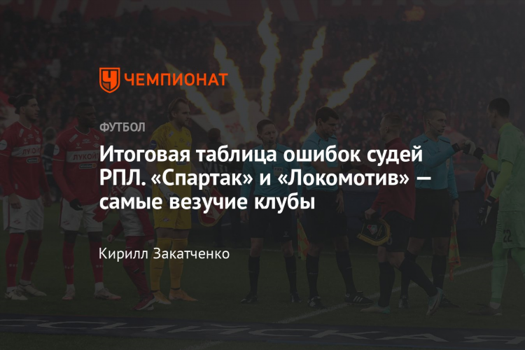 Футбол чр таблица премьер лиги